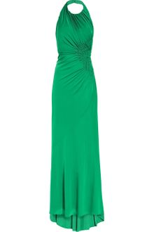 Issa Ruched Crepe Halterneck Gown - Lyst
