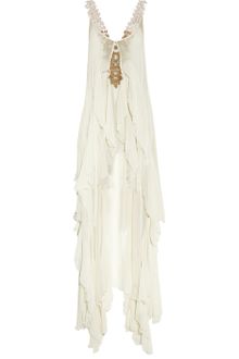 Julien Macdonald Peignoir Silk-blend Chiffon Gown - Lyst