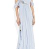 Marchesa Embellished Silkchiffon Strapless Gown in Blue (lavender) - Lyst