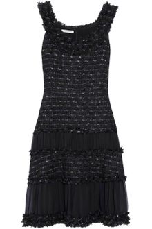 Oscar de la Renta Metallic-flecked Tweed Dress - Lyst