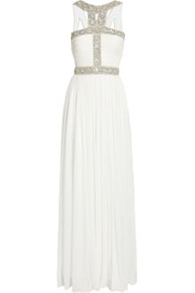 Rachel Gilbert Samara Embellished Silk-chiffon Gown - Lyst