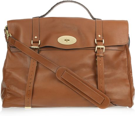 Mulberry Oversized Alexa Leather Weekend Bag in Brown (oak) - Lyst