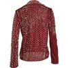 Balmain Studded Biker Jacket in Red - Lyst