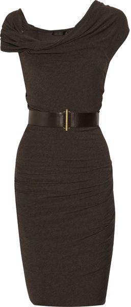 Donna Karan New York Asymmetric Stretch-jersey Dress - Lyst