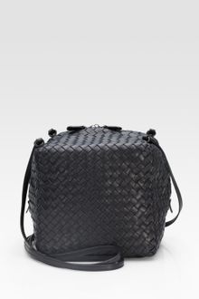 Bottega Veneta Small Woven Leather Messenger Bag - Lyst
