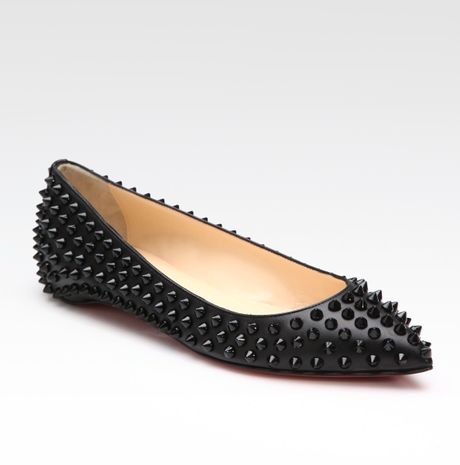 louboutin flats with spikes