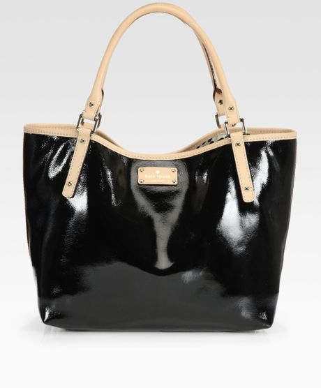 Kate Spade Sophie East-to-west Patent Leather Tote in Black
