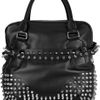 Burberry Studded Leather Bowling Bag in Black - Lyst