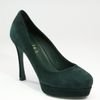 Yves Saint Laurent Palais Suede Platform Pumps in Green (DARKLEAF) - Lyst