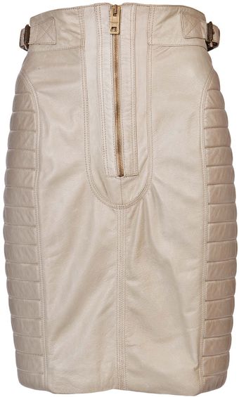 Burberry Prorsum Quilted Biker Skirt - Lyst