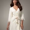 Cosabella Satin & Lace Robe in White (ivory) - Lyst