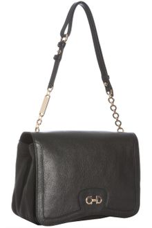 Ferragamo Black Buffalo Leather Classic Shoulder Bag - Lyst