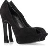 Yves Saint Laurent Palais Suede Peeptoe Pumps in Black - Lyst