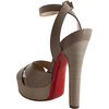 Christian Louboutin Taupe Leather Vivaeva 160 Platform Sandals in Beige (taupe) - Lyst