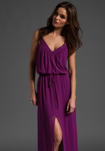  Keith V-neck Slit Gown 