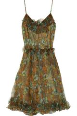 Marc Jacobs Ruffle-trimmed Printed Silk-organza Dress