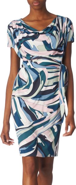 Pucci Tie Waist Swirl Dress - Lyst