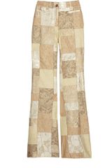 D&G Metallic Patchwork High-waisted Flared Pants