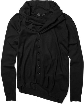  Asymmetric Buttoned Cardigan 