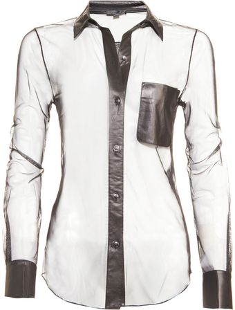 Alexander Wang Sheer Sport Shirt - Lyst