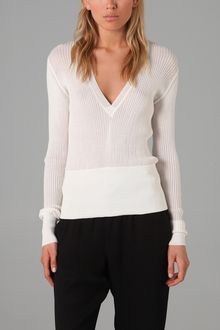 Alexander Wang Graphic Rib V Neck Sweater - Lyst