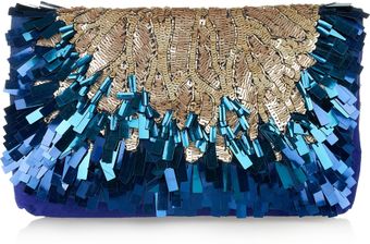 Matthew Williamson Sequined Suede Clutch - Lyst