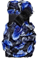 Notte By Marchesa Ruched Floral-print Silk-organza Dress