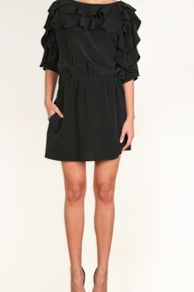 Tibi Heavy Washed Silk Short Dress - Lyst