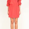 Tibi Heavy Washed Silk Short Dress in Red (bright red) - Lyst