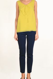 Tibi Silk Chiffon Ruffle Top - Lyst