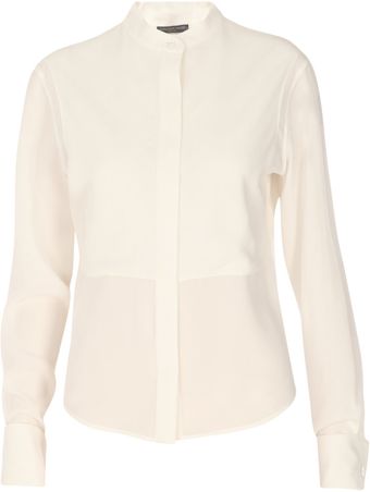 Alexander McQueen Silk Georgette Top - Lyst