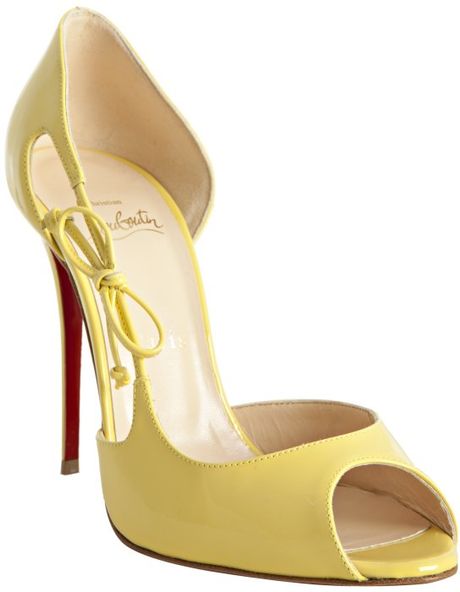 Christian Louboutin Mimosa Patent Leather Delico 100 Dorsay Pumps in Yellow (mimosa) - Lyst