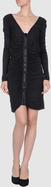 Gianfranco Ferré Short Scoop Neckline Dress in Black - Lyst
