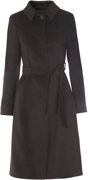 Max Mara Studio Virgin Wool Single Breasted Coat - Lyst
