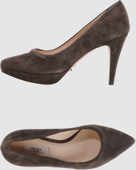 Prada Platform Pumps in Brown - Lyst