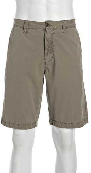 Tailor Vintage Khaki Cotton Walking Shorts in Green for