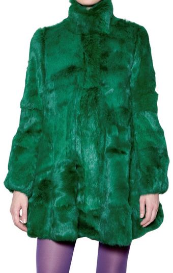 Amaya Arzuaga Rabbit Fur Coat - Lyst