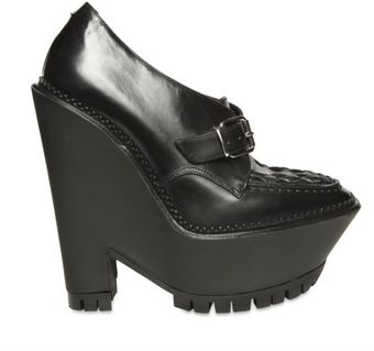 Burberry Prorsum 150mm Buckled Calfskin Wedges - Lyst