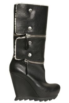 Camilla Skovgaard 120mm Calfskin Zipped Shearling Wedges - Lyst