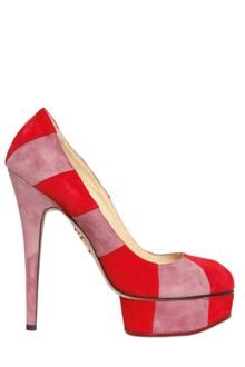 Charlotte Olympia 150mm Suede Striped Pumps - Lyst