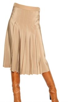 Chloé Pleated Crepe De Chine Silk Skirt - Lyst