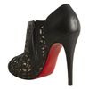 Christian Louboutin Black Laser Cut Leather Pampas 120 Peep Toe Booties in Black - Lyst