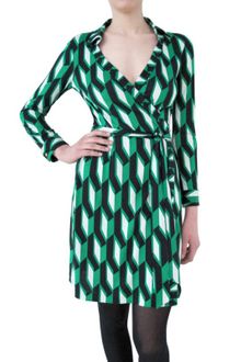Diane Von Furstenberg Printed Silk Jersey Wrap Dress - Lyst