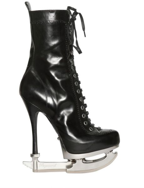 Dsquared2 160mm Calf Laced Ice Skate Low Boots in Black - Lyst