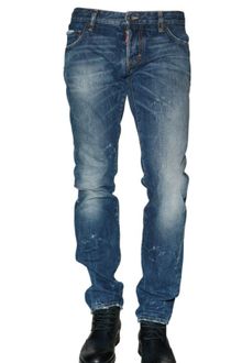 DSquared2 19cm Slim Fit Washed Denim Jeans - Lyst