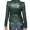 Dsquared2 Calfskin Biker Leather Jacket in Green - Lyst
