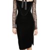 Emilio Pucci Lace Sleeved Viscose Velvet Dress in Black - Lyst