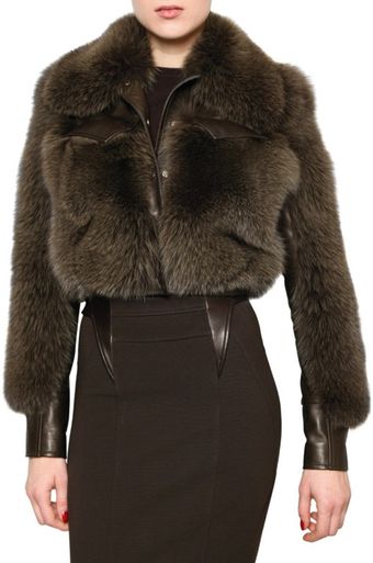 Givenchy Fox and Calfskin Short Fur Coat - Lyst