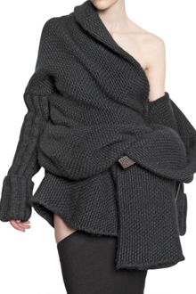 Haider Ackermann Wool Mohair Knit Cardigan Sweater - Lyst