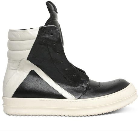 Rick Owens Calf High Sneakers in Black - Lyst